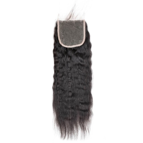 Fashion Kinky Straight Human Hair Lace Closure For Women SLDLC-09