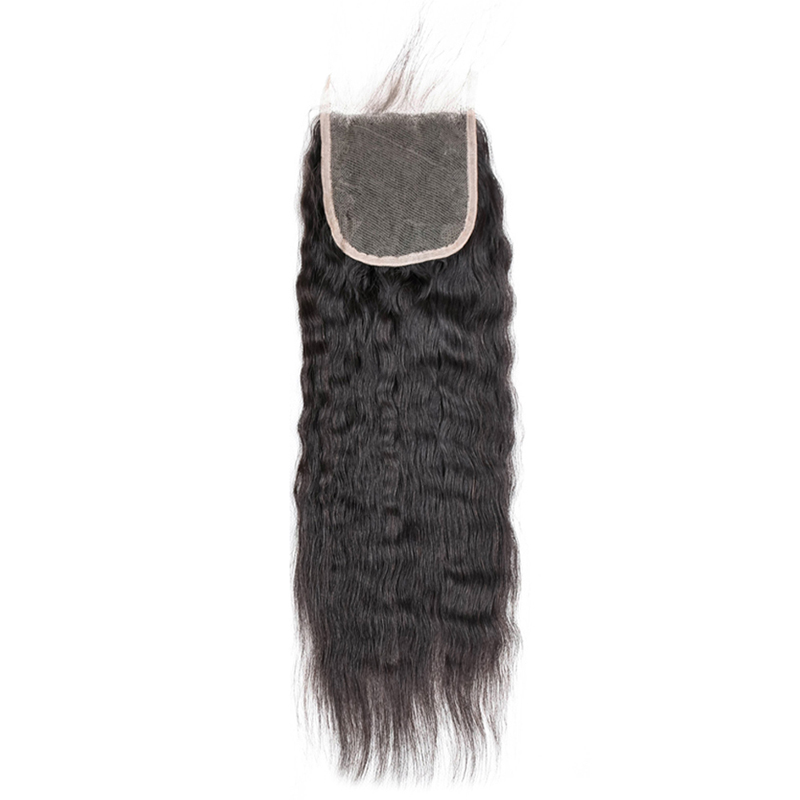 Fashion Kinky Straight Human Hair Lace Closure For Women SLDLC-09 