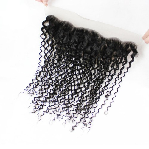 Fashion Jerry Curly Human Hair Lace Frontal For Women SLDLF-07