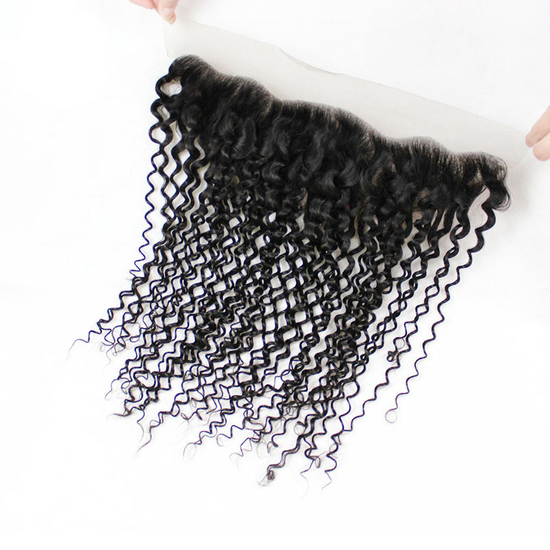 Fashion Jerry Curly Human Hair Lace Frontal For Women SLDLF-07 