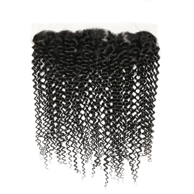 Fashion Kinky Curly Human Hair Lace Frontal For Women SLDLF-08 