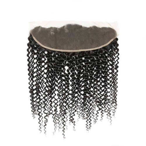 Fashion Kinky Curly Human Hair Lace Frontal For Women SLDLF-08