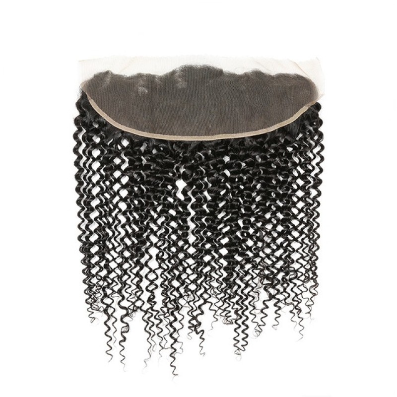 Fashion Kinky Curly Human Hair Lace Frontal For Women SLDLF-08 