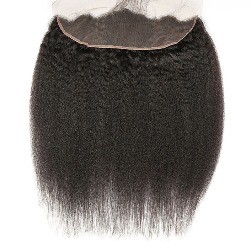 Fashion Kinky Straight Human Hair Lace Frontal For Women SLDLF-09 