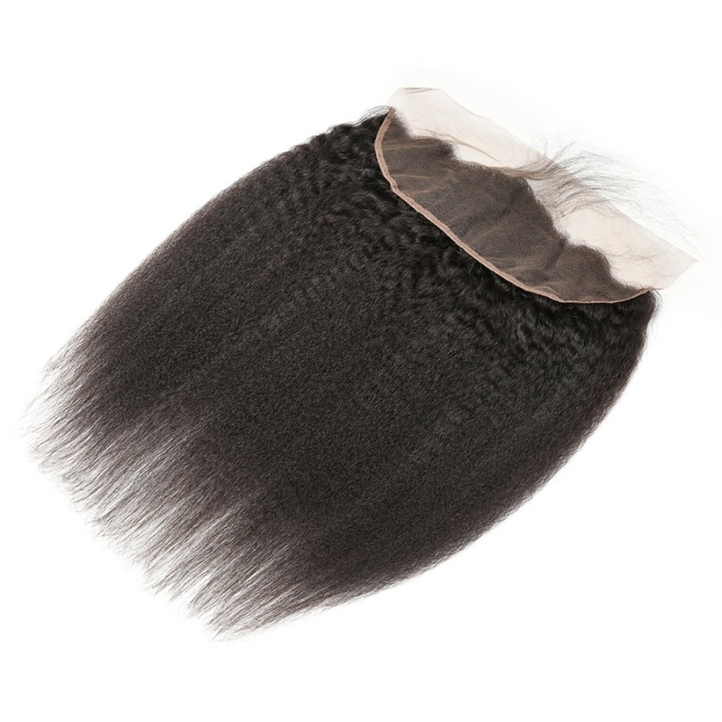 Fashion Kinky Straight Human Hair Lace Frontal For Women SLDLF-09 