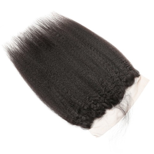 Fashion Kinky Straight Human Hair Lace Frontal For Women SLDLF-09
