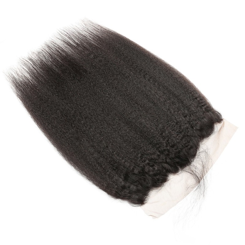 Fashion Kinky Straight Human Hair Lace Frontal For Women SLDLF-09 