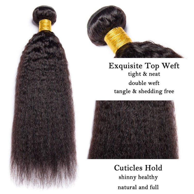 Fashion Kinky Straight Human Hair Bundles For Women SLDHB-09 