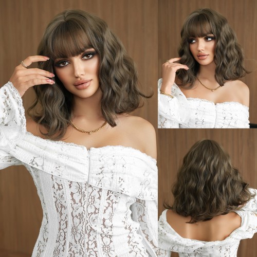 Fashion Medium Synthetic Wigs For Women SLDMH-14