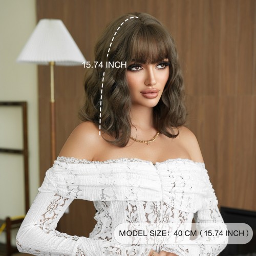 Fashion Medium Synthetic Wigs For Women SLDMH-14