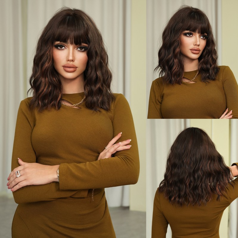 Fashion Medium Synthetic Wigs For Women SLDMH-15