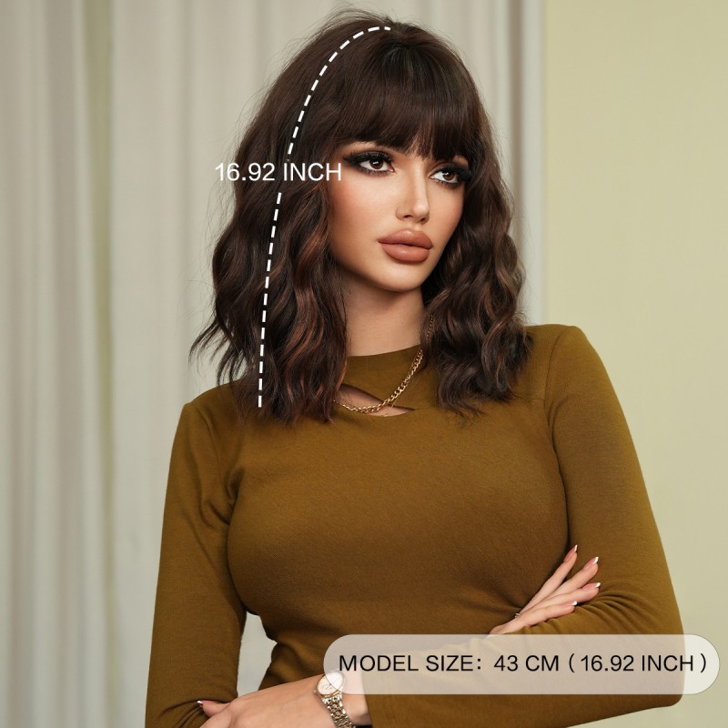 Fashion Medium Synthetic Wigs For Women SLDMH-15 