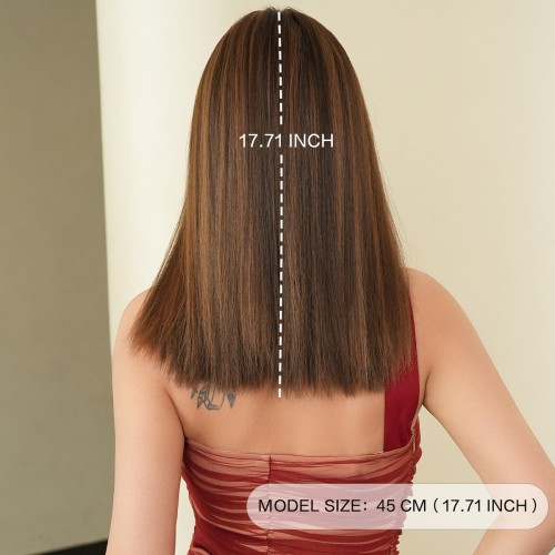 Fashion Medium Synthetic Wigs For Women SLDMH-17