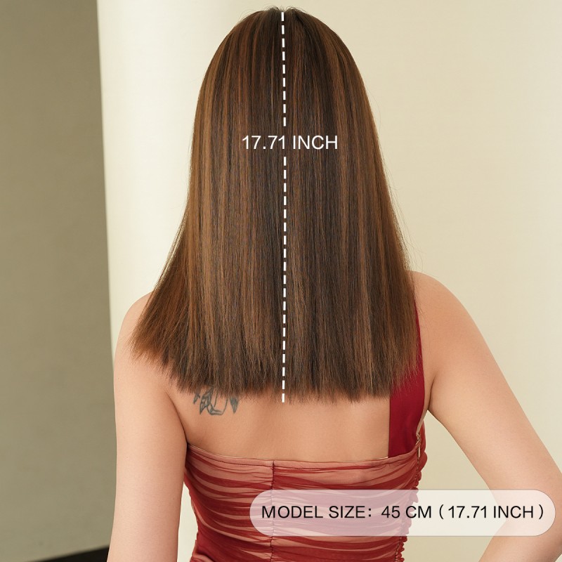 Fashion Medium Synthetic Wigs For Women SLDMH-17 