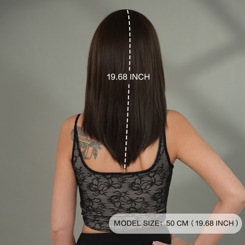 Fashion Medium Synthetic Wigs For Women SLDMH-18