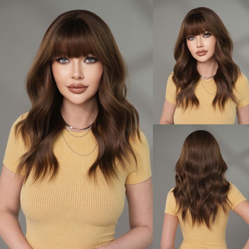 Fashion Medium Synthetic Wigs For Women SLDMH-22