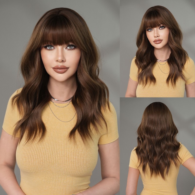 Fashion Medium Synthetic Wigs For Women SLDMH-22