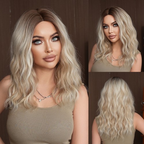 Fashion Medium Synthetic Wigs For Women SLDMH-24