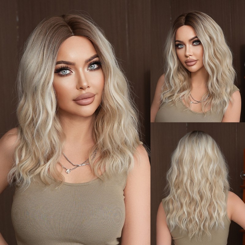 Fashion Medium Synthetic Wigs For Women SLDMH-24