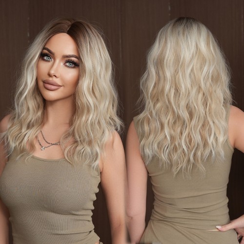 Fashion Medium Synthetic Wigs For Women SLDMH-24