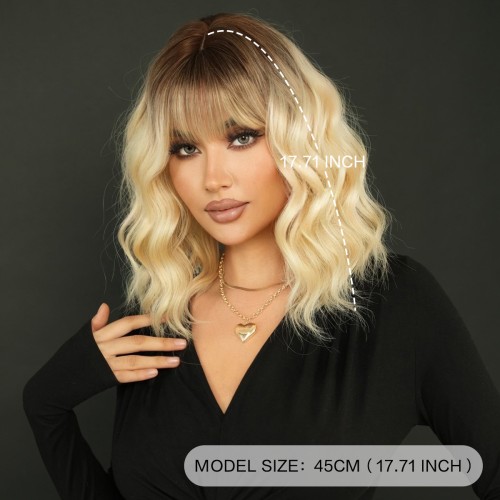 Fashion Medium Synthetic Wigs For Women SLDMH-25