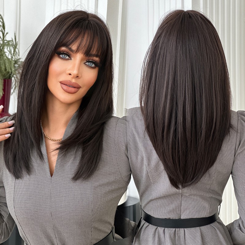 Fashion Medium Synthetic Wigs For Women SLDMH-26 