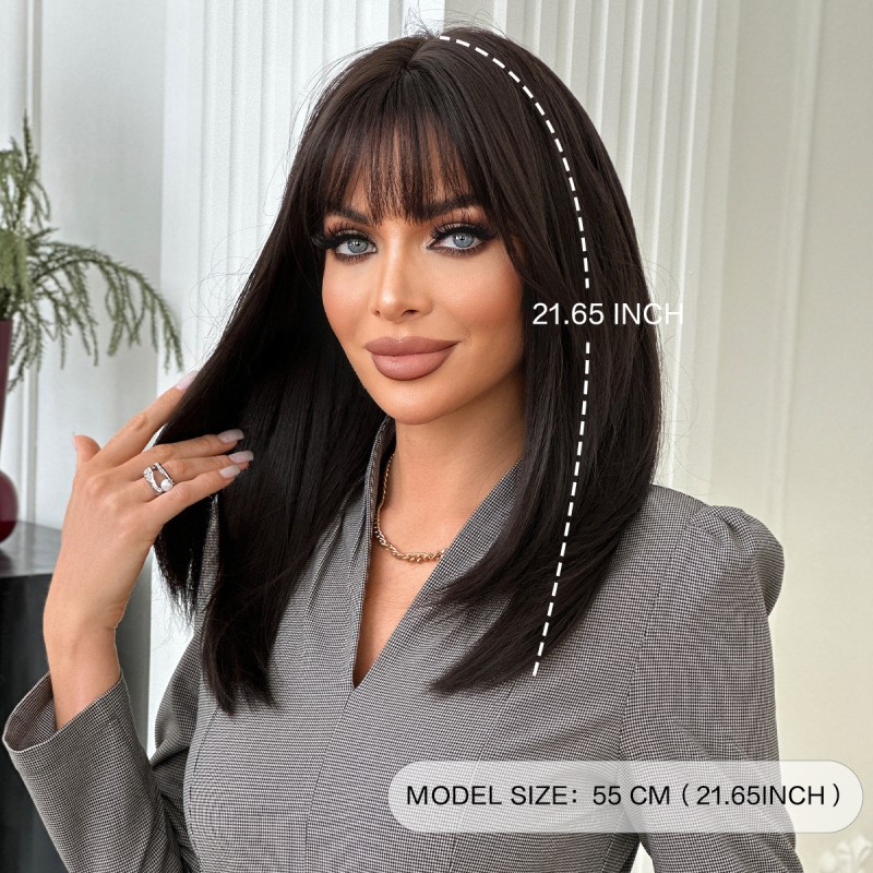 Fashion Medium Synthetic Wigs For Women SLDMH-26 