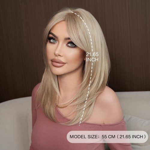 Fashion Medium Synthetic Wigs For Women SLDMH-27