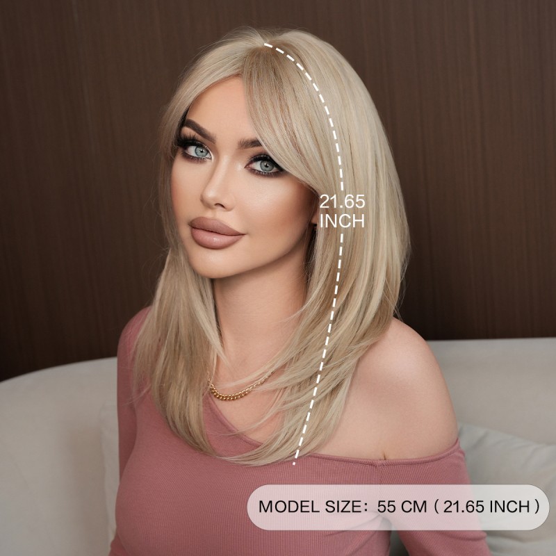 Fashion Medium Synthetic Wigs For Women SLDMH-27 