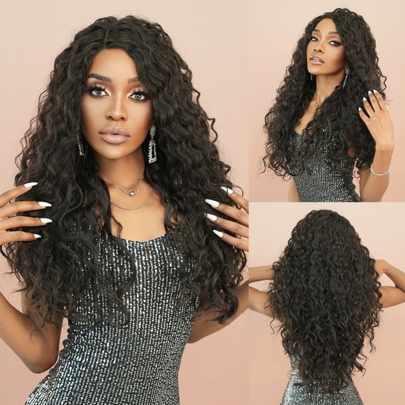 Fashion Long Lace Front Synthetic Wigs For Women SLDNA-17 