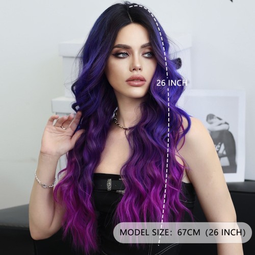 Fashion Long Lace Front Synthetic Wigs For Women SLDNA-52