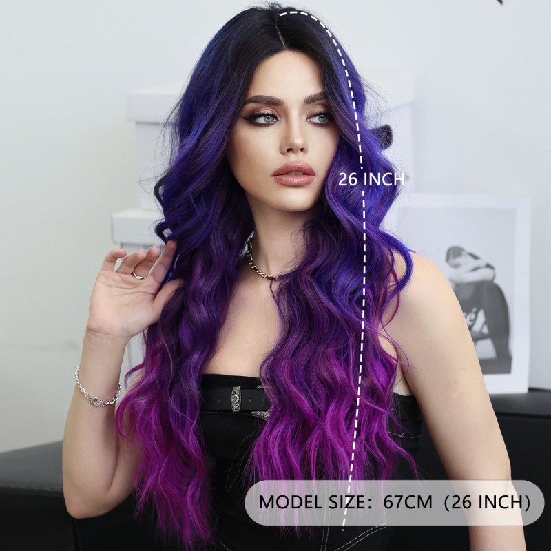 Fashion Long Lace Front Synthetic Wigs For Women SLDNA-52 