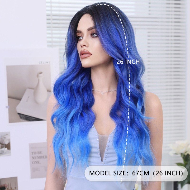 Fashion Long Lace Front Synthetic Wigs For Women SLDNA-53 