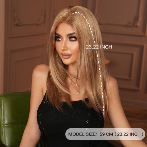 Fashion Medium Lace Front Synthetic Wigs For Women SLDNA-62