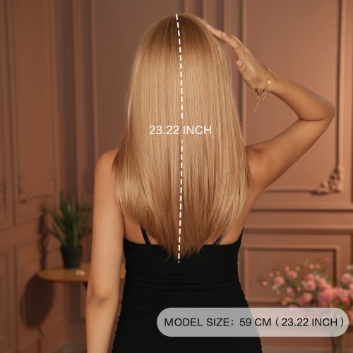 Fashion Medium Lace Front Synthetic Wigs For Women SLDNA-62