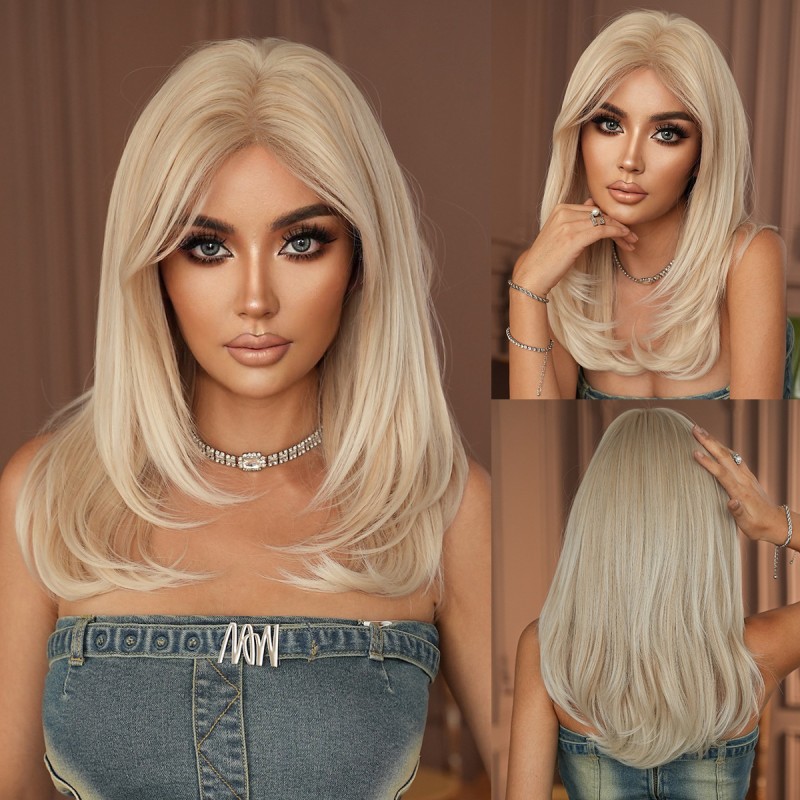 Fashion Medium Lace Front Synthetic Wigs For Women SLDNA-63 