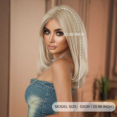 Fashion Medium Lace Front Synthetic Wigs For Women SLDNA-63