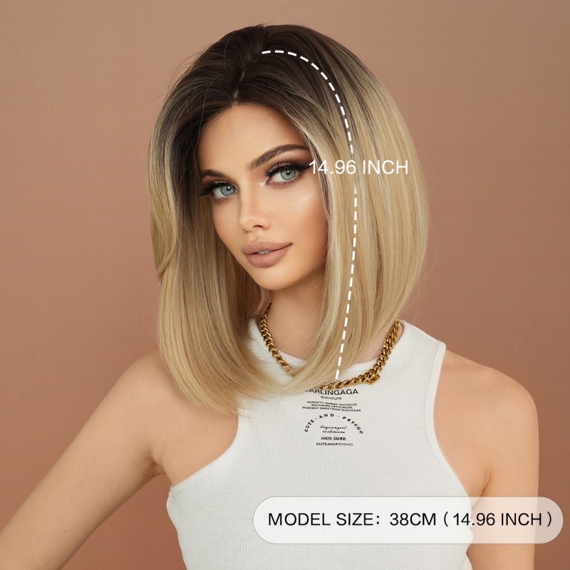 Fashion Medium Lace Front Synthetic Wigs For Women SLDNA-64 