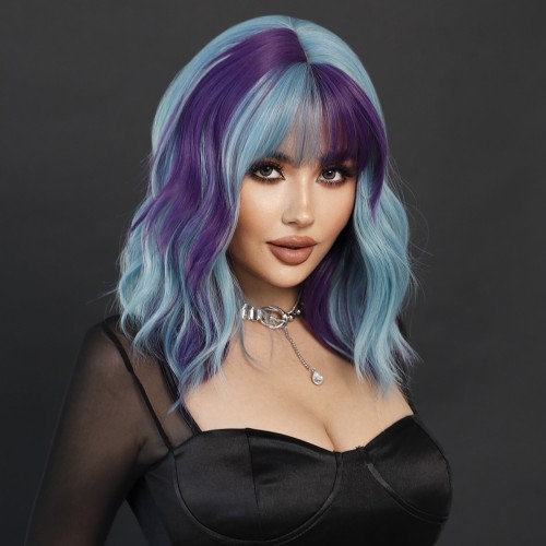 Fashion Medium Synthetic Wigs For Women SLDWSM-01