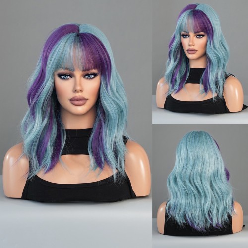 Fashion Medium Synthetic Wigs For Women SLDWSM-01