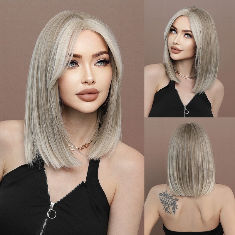 Fashion Medium Handmade Synthetic Wigs For Women SLDWSM-03 