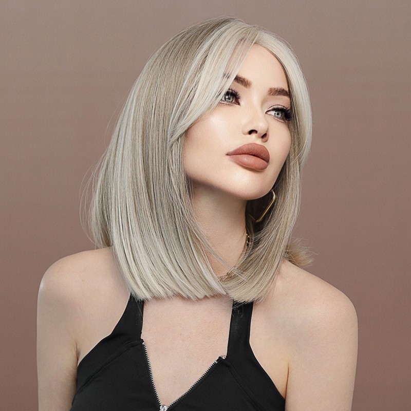 Fashion Medium Handmade Synthetic Wigs For Women SLDWSM-03 