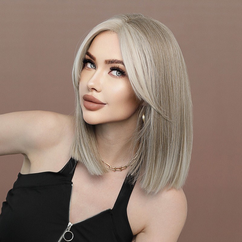 Fashion Medium Handmade Synthetic Wigs For Women SLDWSM-03 