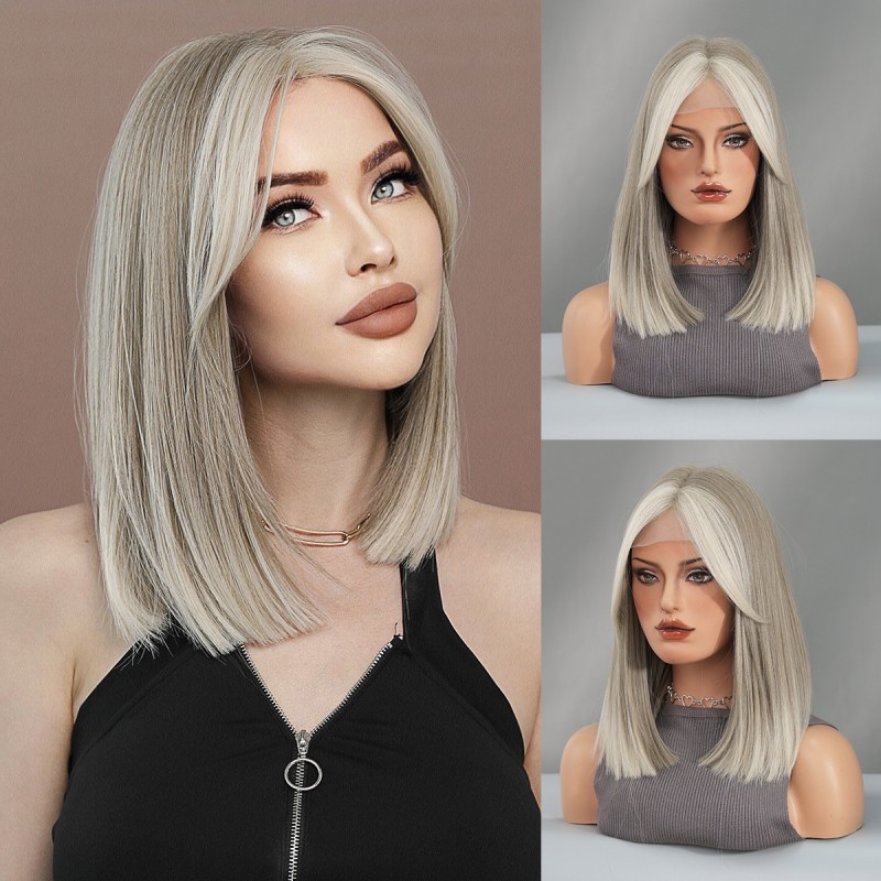 Fashion Medium Handmade Synthetic Wigs For Women SLDWSM-03 